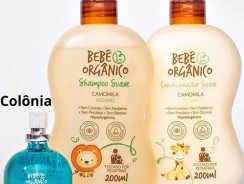 Kit Shampoo + Condicionador + Colônia Sem Álcool – Cuidado Natural e Delicado para Seu Bebê – 430ml