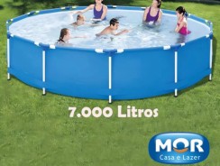 Mor Piscina Circular 7.000 Litros Cor Azul —