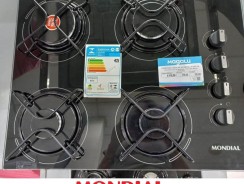 Cooktop 4 Bocas Mondial a Gás GLP Preto – CTG-01