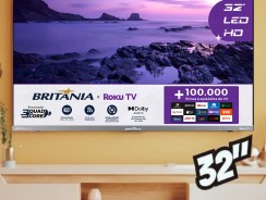 Smart Tv Britânia 32” Btv32g7pr2csgblh Hd Led Hdmi Roku Tv