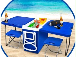 SUPER CAIXA TÉRMICA COM 2 MESAS E 2 BANQUETAS INTEGRADAS COOLER MULTIFUNCIONAL 5 EM 1 – 32 LITROS TOY