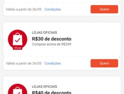 Shopee: Cupons Lojas Oficiais