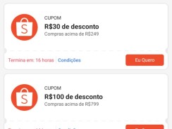 Cupons Mega Quinta — Shopee