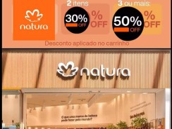 Natura: Desconto Progressivo 50% + Cupom Extra