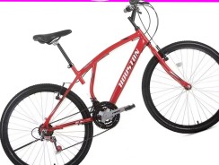 Bicicleta Aro 26 Houston Atlantis Mad 21 Marchas e Freio V-Brake – Vermelha