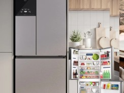 Geladeira Electrolux Frost Free Inverter 590L AutoSense 3 Portas Multidoor Cor Inox Look IM8S