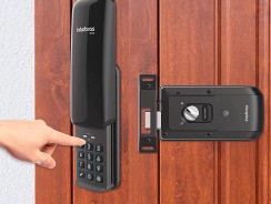 Fechadura Digital Para Uso Interno e Externo FR 10 Preto Intelbras —