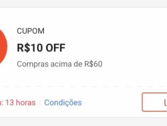 . Cupom Shopee: R$ 10 em Compras a partir R$ 60 .