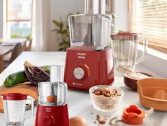 Multiprocessador de alimentos Philips Walita 1,5 Litros PowerChop vermelho 600W RI7300 127V