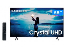 Smart TV 4K Crystal UHD 58” Samsung – Wi-Fi Bluetooth HDR10+ 2 HDMI 1 USB