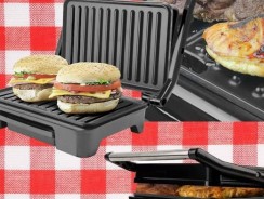 Grill Asteria Compact Mallory Grill multifunção, Luzes indicadoras de funcionamento, Alça com toque-frio e Trava de segurança 220V