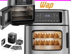 WAP Fritadeira Elétrica Air Fryer Oven Digital 12 Litros Sem Óleo 10 Funções Timer de 24h Aviso Sonoro 1800W WAP 12L