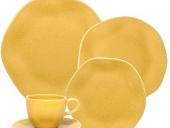 Aparelho De Jantar E Chá Ryo Maracujá 20 Peças Amarelo Oxford
