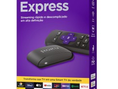 Roku Express | Dispositivo de streaming para TV HD/Full HD compatível com Alexa, Siri e Google. Inclui Cabo HDMI Premium