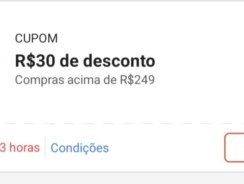 Shopee: Cupom de R$ 30 em Compras a partir R$ 249