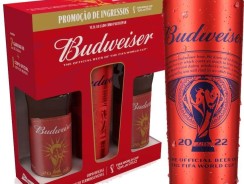 Kit Budweiser Copa do Mundo 2 LN 330ml + Copo Mágico – 650ml