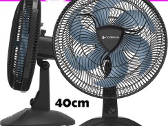 Ventilador Cadence Eros Turbo, Preto e Azul – VTR409