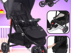 Carrinho De Passeio Para Bebê Delta (Até 15kg) Preto – Voyage —