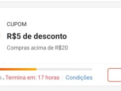 Shopee: Cupom de R$ 5 em Compras a partir R$ 20 .-