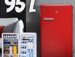 Frigobar Retrô Vermelho Rubi 95L Midea