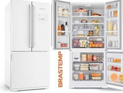 Geladeira Brastemp Frost Free Side Inverse 540 litros Branca com Ice Maker – BRO80AB