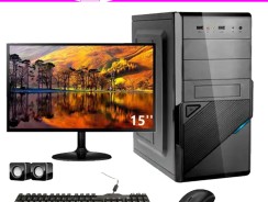 Computador Corporate I3 4gb Hd 500gb Kit Multimídia Monitor 15