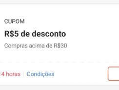 Shopee: Cupom de R$ 5 em Compras a partir R$ 30 .