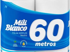 Papel Hig, Mili, 60m, pacote de 8