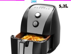 Fritadeira Elétrica sem Óleo/Air Fryer Britânia BFR51 Preta com Timer 5,2L