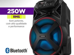 Caixa De Som Amplificada Bluetooth 250w Cm250 Cor Preto Mondial Bivolt