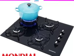 Cooktop 4 Bocas Mondial a Gás GLP — CTG-01