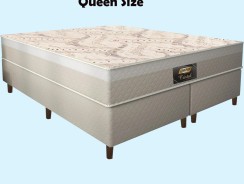 Cama Box (Box + Colchão) Queen Gazin Bipartido – e Molas Ensacadas 50cm de Altura Cristal