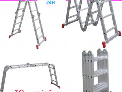 Escada Articulada em Alumínio 12 Degraus 3×4 Botafogo ESC0292