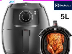 -Fritadeira Elétrica sem Óleo/Air Fryer Electrolux – Family Efficient Grafite 5L com Timer-