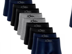 Kit 10 Cueca Boxer Zorba 781 Original Em Algodão Sem Costura.