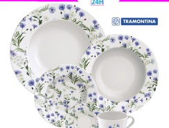 Aparelho de Jantar e Chá 20 Peças Tramontina – Porcelana Branco Redondo Ana Alice