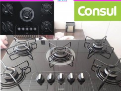 Cooktop 5 Bocas Consul Preto a Gás GLP – Facilite CD075 AE