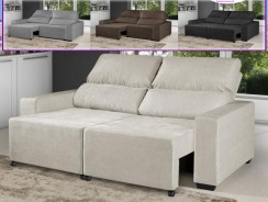 Sofá Retrátil Reclinável 3 Lugares Suede Elegance – American Confort