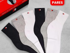 Kit 12 Pares Meias Sandrini Cano Médio Algodão Esporte