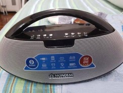 Som Portátil Mondial FM 15W RMS – Speaker Bluetooth Entrada SD e USB Bivolt