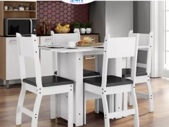 Mesa de Cozinha 4 Cadeiras Retangular Milano – J57050 Poliman Móveis