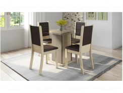 Conjunto de Mesa Madeira com 4 Cadeiras Madesa – Nicole