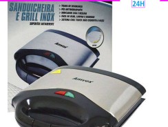 Sanduicheira Elétrica Inox Amvox AMS 500 750W