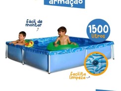 Piscina Infantil Quadrada Estrutural PVC 1500 litros – Mor