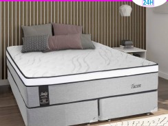 Cama Box Queen Size (Box + Colchão) Sealy – Molas Ensacadas/Pocket 32cm de Altura Tucson