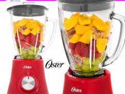 Liquidificador Oster Super Chef Copo de Vidro – 1,25L Vermelho 8 Velocidades 750W