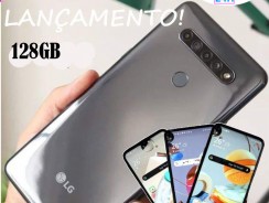 Smartphone LG K61 128GB Titânio 4G Octa-Core – 4GB RAM 6,53” Câm. Quádrupla + Selfie 16MP