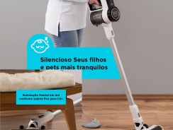 BLACK+DECKER Aspirador 2 em 1 Vertical e Portátil com Bateria 24V Mais liberdade e mobilidade AV240-BR, CINZA