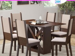 Mesa de Jantar 6 Lugares Retangular Madesa – Moline