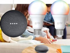 Kit Nest Mini 2ª geração Smart Speaker – com Google Assistente + 2 Lâmpadas Inteligentes